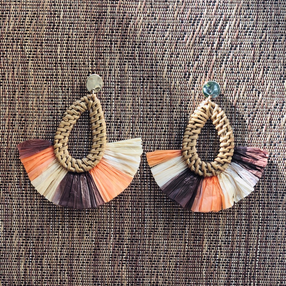 Boho multi neutral color earrings!
